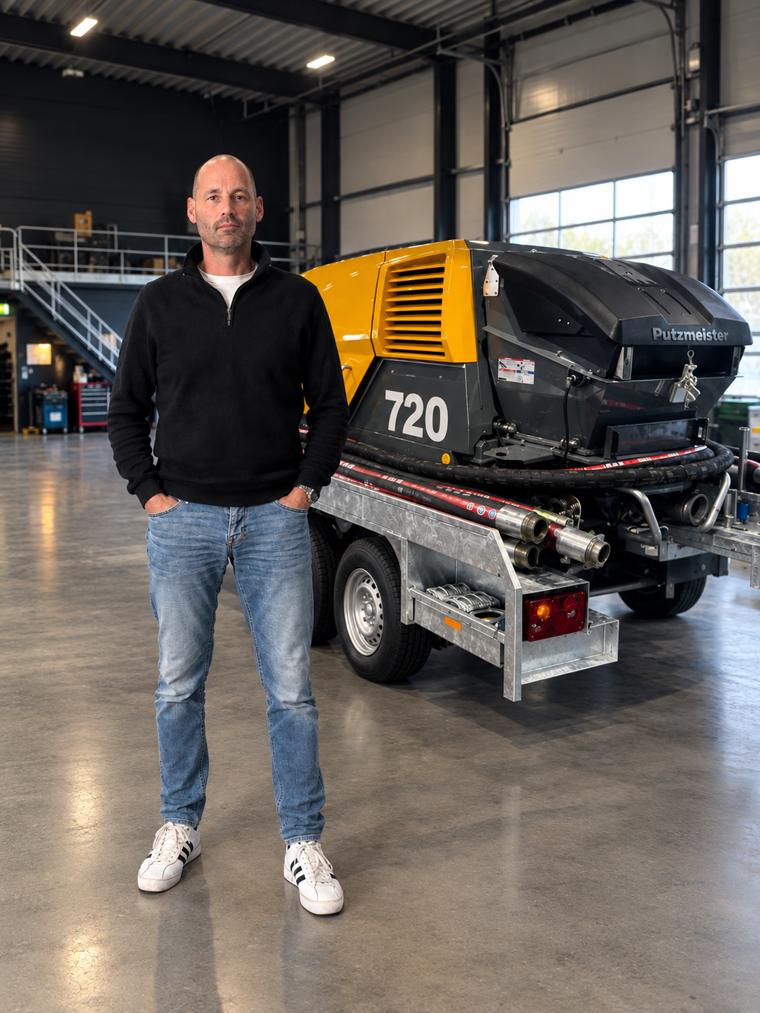Jarno Spruit met Putzmeister 720 — JS Concrete Equipment